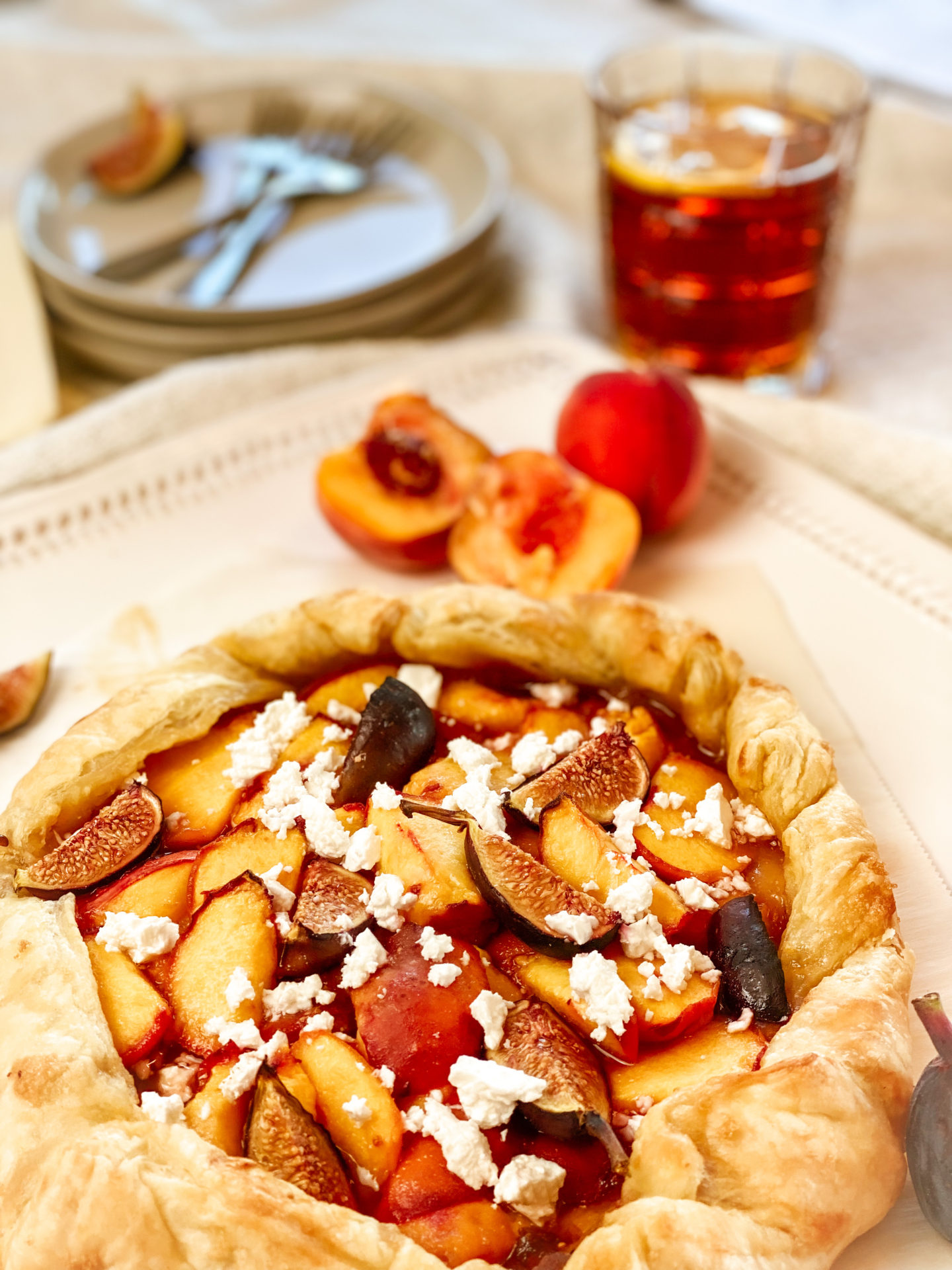 Holiday Peach, Fig & Feta Galette - Open Plate Anthropology
